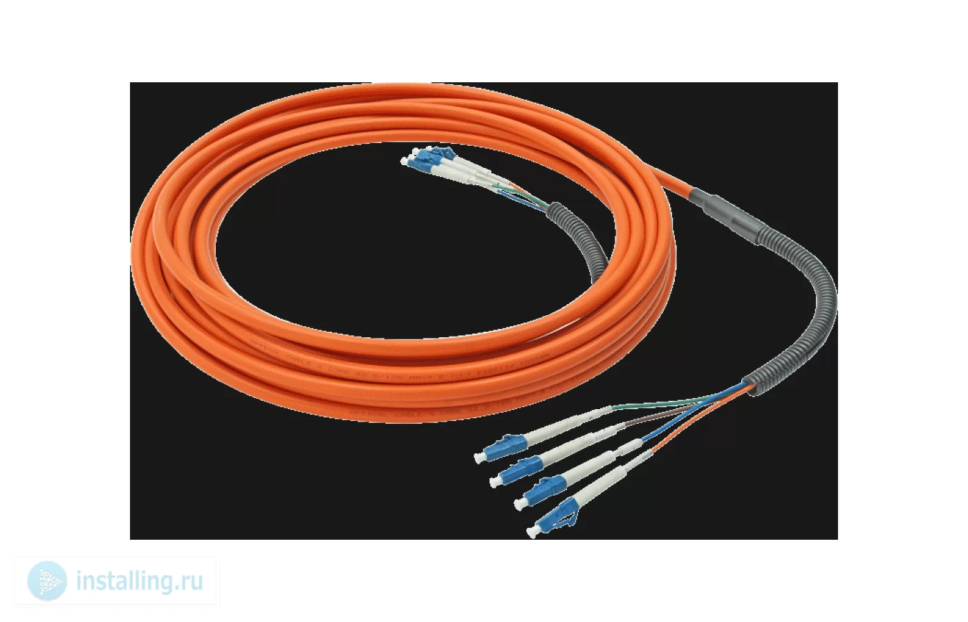 Купить Четырехжильный многомодовый оптоволоконный кабель Длина кабеля, м 30  Opticis LLMQ-625BO-30 самовывозом в Москве или доставкой по России.