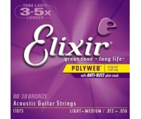 Струны для акустической гитары Light-Medium ELIXIR 11075 PolyWeb