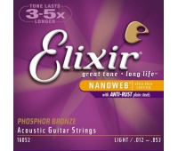 Струны для акустической гитары ELIXIR 16052 NanoWeb