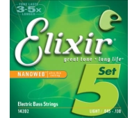 Струны для 5-струнной бас-гитары ELIXIR 14202 NanoWeb