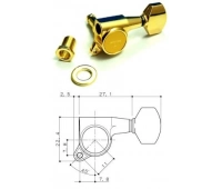 Колки локовые GOTOH SG381-MG-07-G-(L3+R3)