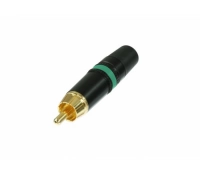 Зеленая маркировочная полоса, кабельный разъем RCA Neutrik NYS 373-5