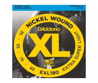 Струны для бас-гитары  nickel,x/supersoft 35-95,longscale DAddario EXL-180
