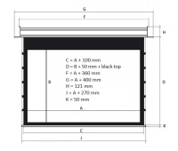 Kauber InCeiling Tensioned BT Cinema INTBT.169.260.CLV.CIN2