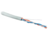 Кабель «витая пара» (LAN) для структурированных систем связи Hyperline UUTP2-C5-S24-IN-PVC-GY-500 (UTP2-C5E-SOLID-GY-500)