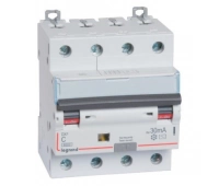 Автоматический выключатель дифференциального тока Legrand АВДТ DX3 4П C16А 30MA-AC (411186)