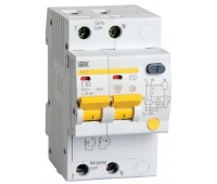 Автоматический выключатель дифференциального тока IEK АД12 2Р 50А 30мА (MAD10-2-050-C-030)