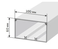 Кабель-канал с двойным замком белый 100х60 Промрукав Короб 100х60 (Промрукав)