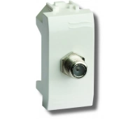 ДКС Розетка TV оконечная Brava 1 модуль белая (76581MB)