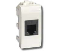 ДКС Розетка RJ-45 Brava 1 модуль белая (76654B)