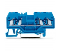 Клемма проводная проходная на DIN-рейку WAGO WAGO 280-684 клемма 3-проводная проходная, синяя