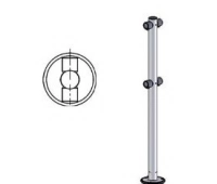 OXGARD Praktika Стойка ограждения двухсторонняя (l-образная)