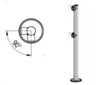 OXGARD Praktika Стойка ограждения двухсторонняя (L-образная)