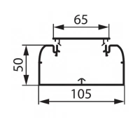 Короб DLP 105х50 одноканальный с гибкой крышкой Legrand LegranD 010429