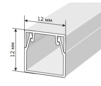 Кабель-канал с двойным замком белый 12х12 Промрукав Короб 12х12 (Промрукав)