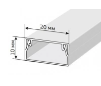 Кабель-канал с двойным замком белый 20х10 Промрукав Короб 20х10 (Промрукав)