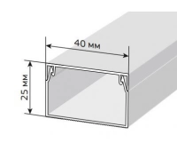Кабель-канал с двойным замком белый 40х25 Промрукав Короб 40х25 (Промрукав)
