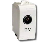 ДКС Розетка TV универсальная Brava 1 модуль белая (76721B)