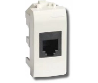 ДКС Розетка RJ-12 Brava 1 модуль белая (76120B)