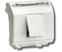 ДКС Розетка RJ-12 Brava 2 модуля белая (76121B)