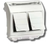 ДКС Розетка RJ-12 Brava 2 модуля белая (76122B)