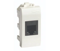 ДКС Розетка RJ-45 Brava 1 модуль слоновая кость (75654S)