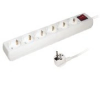 Удлинитель с выключателем IEK У06К 6 мест, 5м (WYP10-16-06-05-ZK-N)