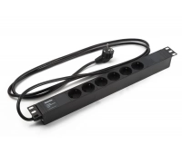 Блок розеток для 19" шкафов Hyperline SHE19-6SH-2.5EU
