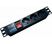 Блок розеток для 19" шкафов Hyperline SHE19-6SH-S-IEC