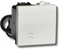 ДКС Выключатель типа кнопка Brava 2 модуля белый (76022BL)