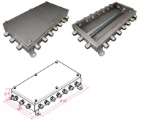 Гефест КМ IP66-2040, 20 вводов, нержавейка