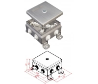 Гефест КМ-О (12к)-IP54-1212, 8 вводов, нержавейка