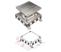Гефест КМ-О (32к)-IP54-2020, 12 вводов, нержавейка