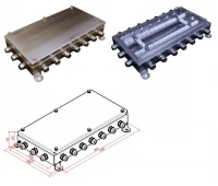Гефест КМ-О (64к)-IP66-2040, 20 вводов, нержавейка