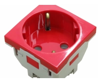 Efapel Розетка 2к+З (45х45), красная (45131 SVM)