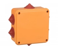 Коробка распаячная огнестойкая с кабельными вводами IEK Коробка 100х100х50 6P IP55 (UKF30-100-100-050-6-4-09)