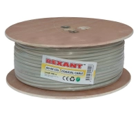 Кабель коаксиальный радиочастотный Rexant RG-8X, 50 Ом, CCS/Al/A, 75% (01-2021)