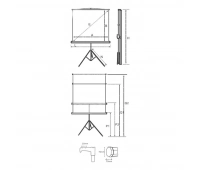 Проекционный экран на штативе Classic Solution Classic Libra 160x160 (T 160х160/1 MW-LS/B)