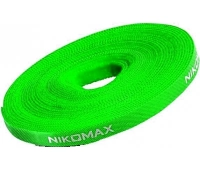 Стяжка-липучка в рулоне NIKOMAX NMC-CTV05M-09-RL-GN