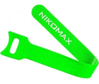 Стяжка-липучка с мягкой пряжкой NIKOMAX NMC-CTV150-12-SB-GN-10 (10шт)