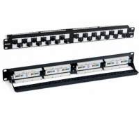 Патч-панель 19", 1U, 24 порта RJ-45, категория 6 Hyperline PP2A-19-24S-8P8C-C6-110