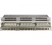 Патч-панель 19", 1U, 48 портов RJ-45, категория 6 Hyperline PPHD-19-48-8P8C-C6-SH-110D