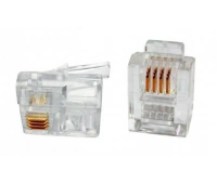 Разъем RJ-12 Hyperline PLUG-6P4C-P-C2-100 (100шт)