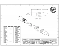 Кабельный разъем XLR-папа (male) 3pin Amphenol AC3MB