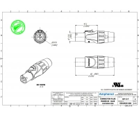 Кабельный разъем питания `мама` PowerCON 3pin Amphenol HP-3-F