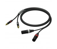 Аудиокабель 2х XLR 3-pin (вилка) – 2х RCA (вилка), гибкий, UltraFlex™ Procab PRA701/3