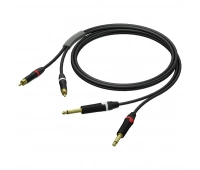 Аудиокабель 2х Jack 6,3 мм моно (вилка) – 2х RCA (вилка), гибкий, UltraFlex™ Procab PRA631/3