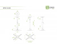 Телескопическое потолочное крепление для проектора ErgoFount BPM-16-02S W