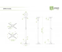 Телескопическое потолочное крепление для проектора ErgoFount BPM-16-02L B