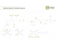 Телескопическое настенное крепление для проектора ErgoFount BPM-W16-03S W